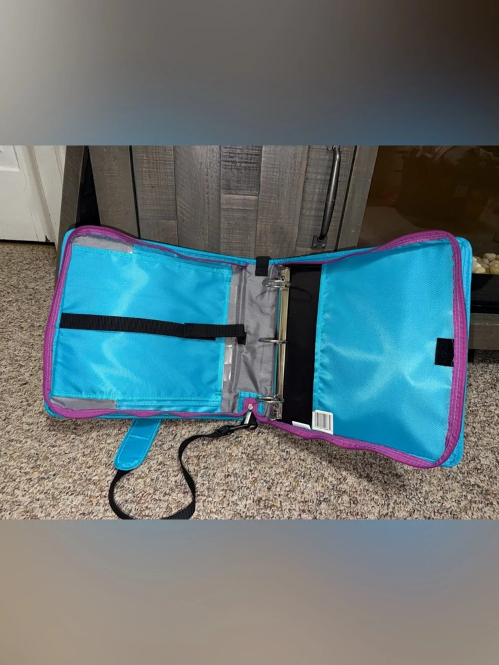 2015 Five Star blue and Gray trapper keeper binder zipper 3 ring‎ binder school